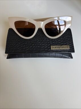 Transparente Cream Frame Sunglasses with Brown Lenses